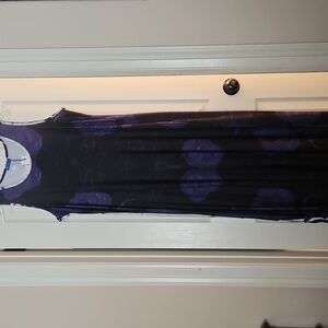 Sleeveless Purple/Black Flower print Long Dress Size 1x